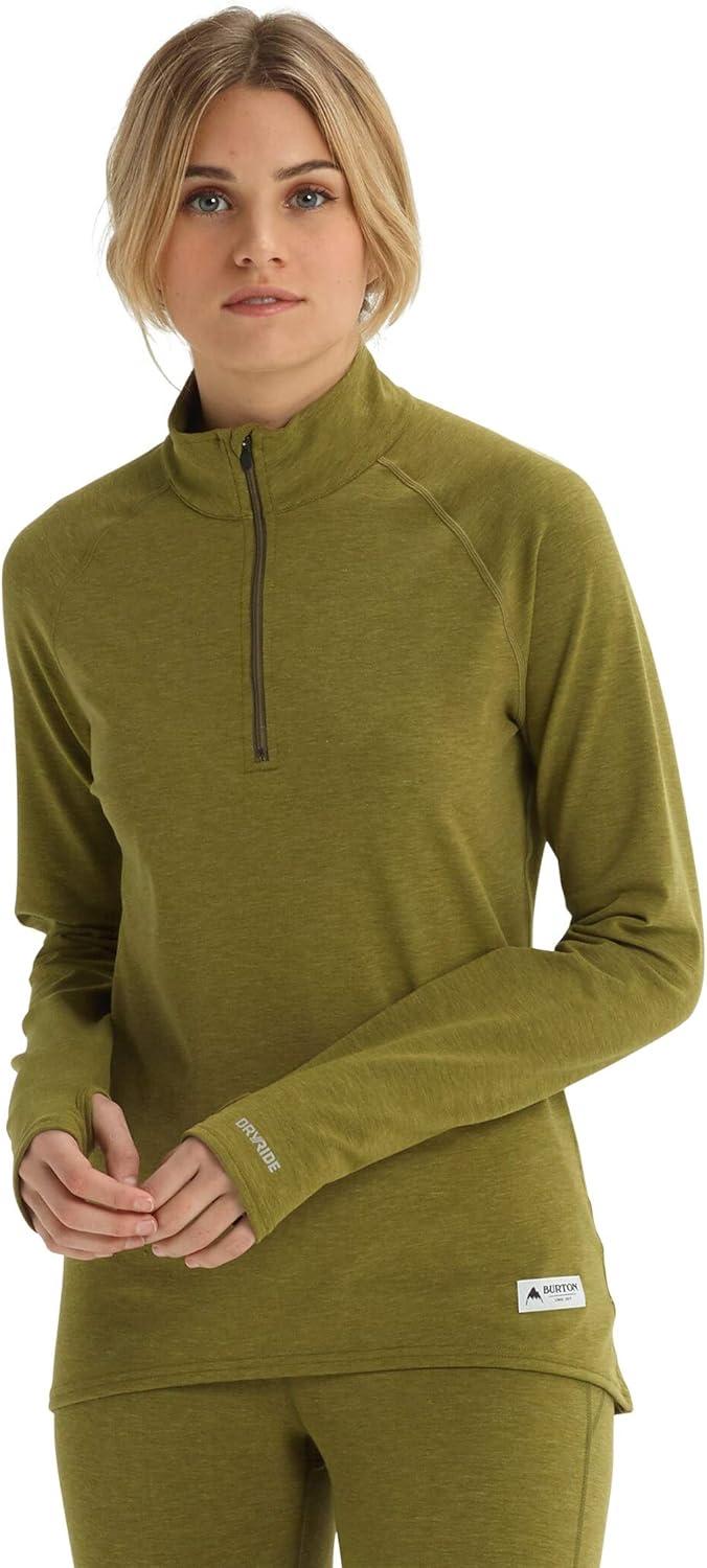 imageBurton Womens Expedition Quarter Zip Base LayerMartini Olive Heather
