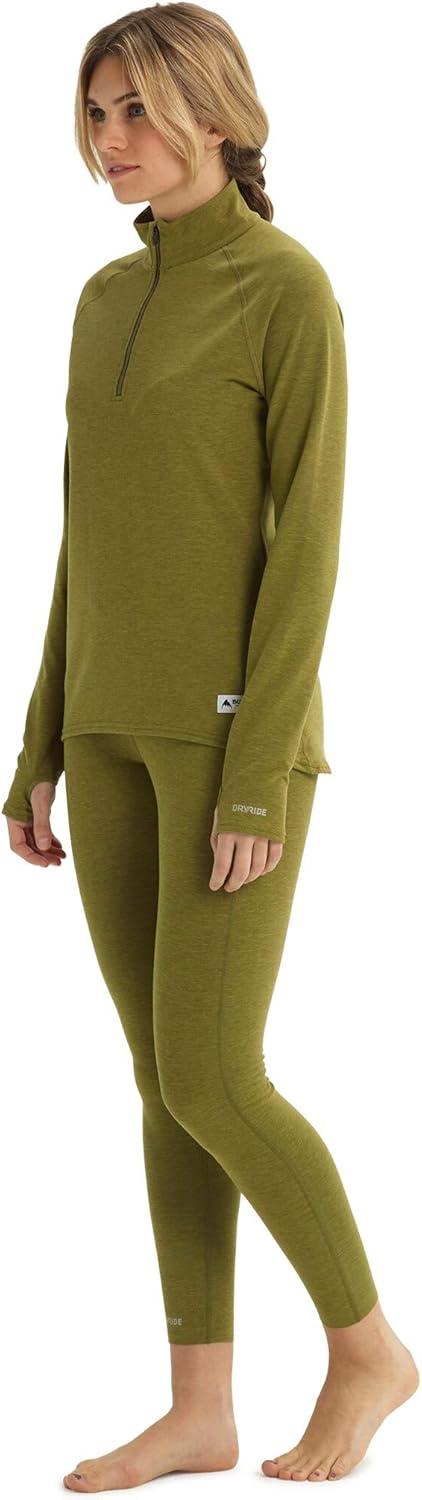 imageBurton Womens Expedition Quarter Zip Base LayerMartini Olive Heather