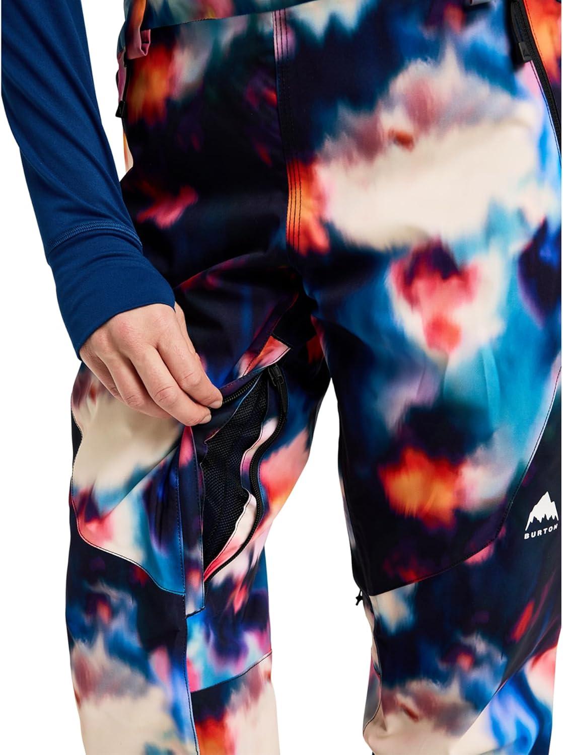 imageBurton Womens Reserve 2Layer Stretch Bib Pants Waterproof Winter Snowboard Bib Pants with Stretch FitFloral Blur