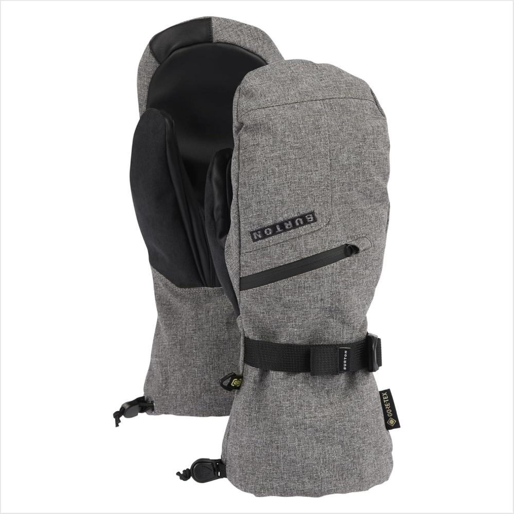 imageBurton Mens GoreTEX Insulated Mittens Waterproof Winter Snowboard Mittens with Touch Screen Tech ampamp Removable LinerGray Heather