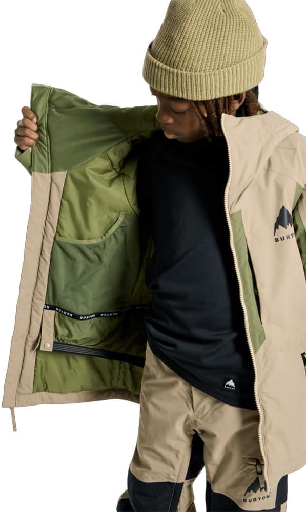 imageBurton Kids Hillslope JacketSummit TaupeForest Moss