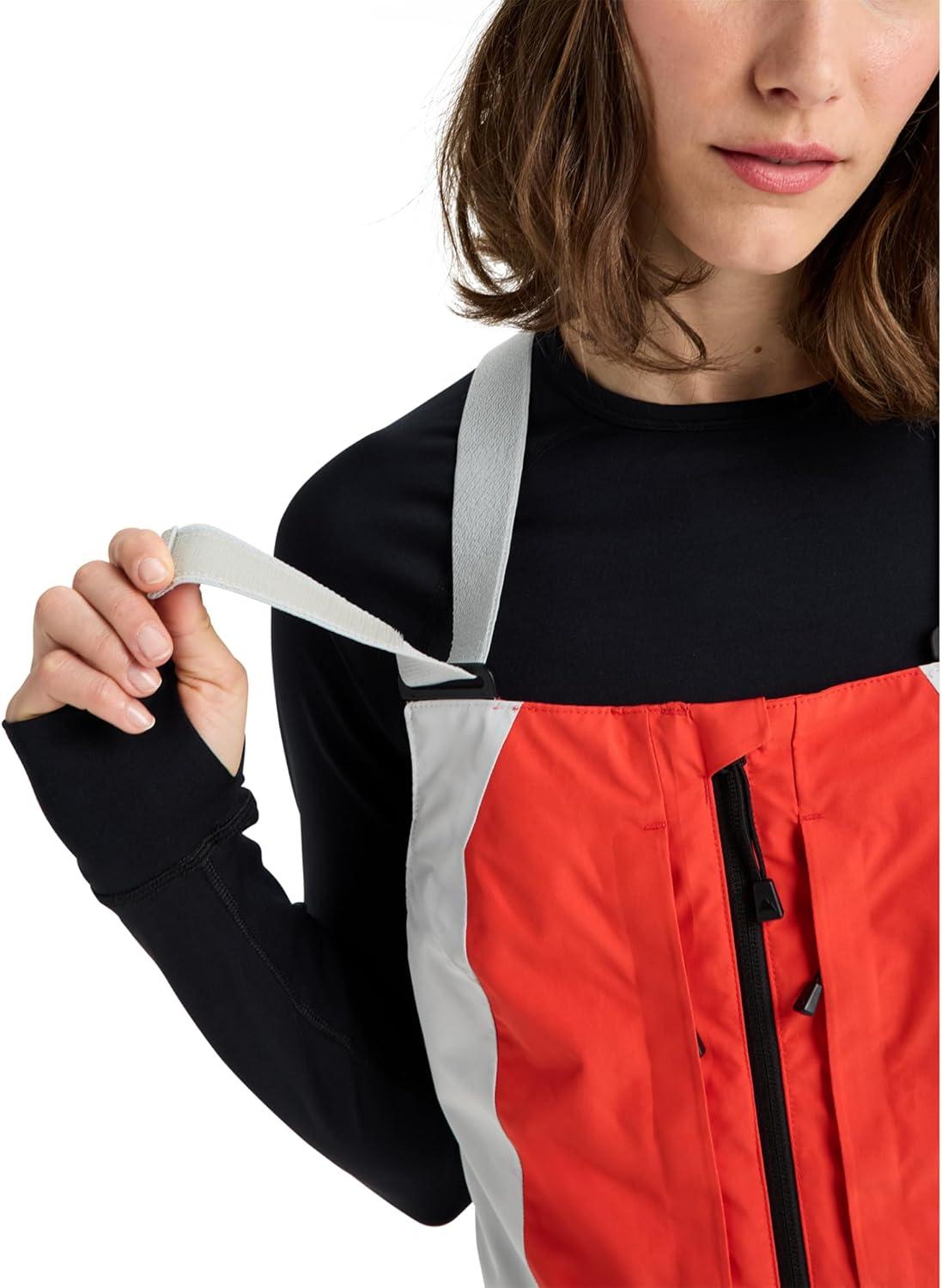 imageBurton Womens Reserve GORETEX 2L Bib Pants Fiesta RedGray Cloud M