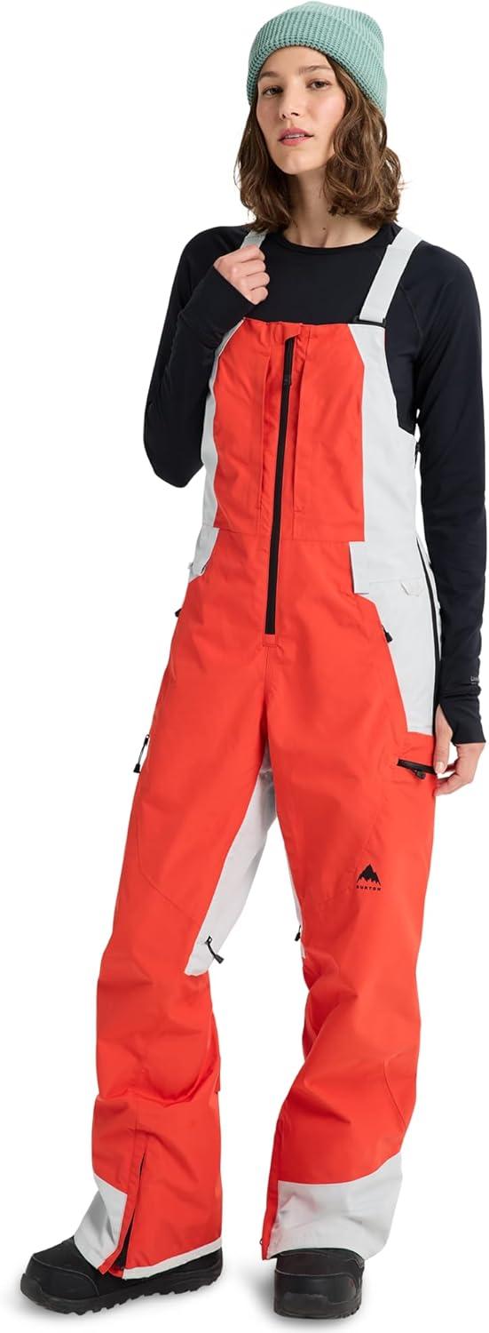 imageBurton Womens Reserve GORETEX 2L Bib Pants Fiesta RedGray Cloud M