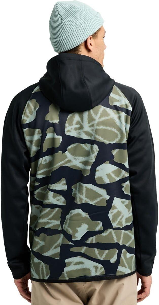 imageBurton Mens Crown Weatherproof Pullover FleeceGraffiti Camo True Black