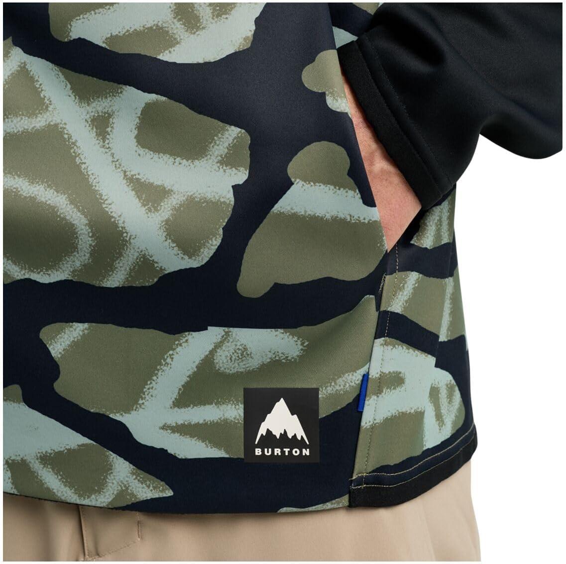 imageBurton Mens Crown Weatherproof Pullover FleeceGraffiti Camo True Black