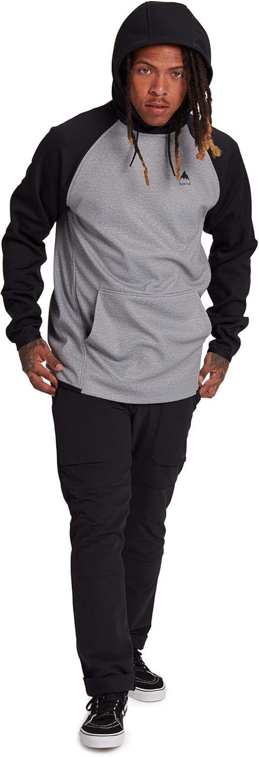 imageBurton Mens Crown Weatherproof Pullover FleeceGray HeatherTrue Black