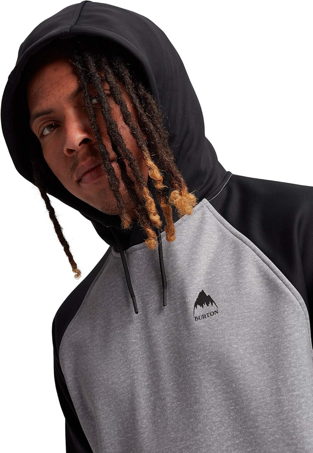imageBurton Mens Crown Weatherproof Pullover FleeceGray HeatherTrue Black