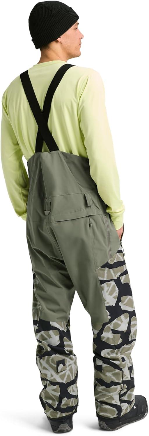 imageBurton Mens Reserve 2Layer Bib Pants Waterproof Winter Snowboard Bib Pants Perfect for LayeringGraffiti Camo Forest Moss