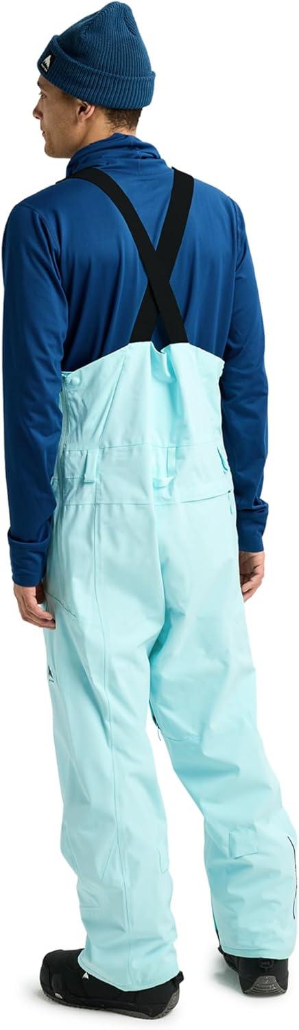 imageBurton Mens Reserve 2Layer Bib Pants Waterproof Winter Snowboard Bib Pants Perfect for LayeringLight Teal