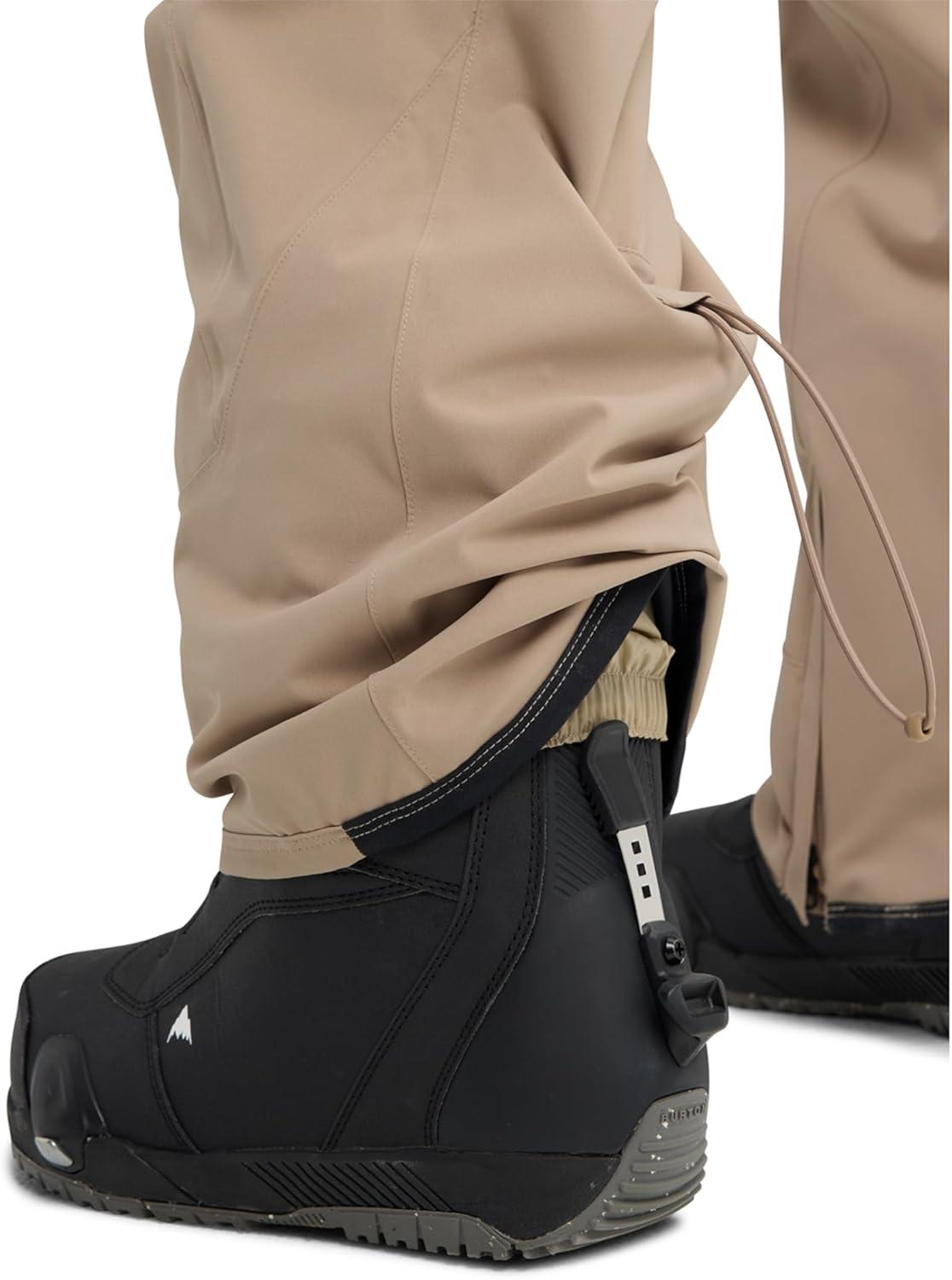 imageBurton Mens Reserve 2Layer Bib Pants Waterproof Winter Snowboard Bib Pants Perfect for LayeringSummit Taupe