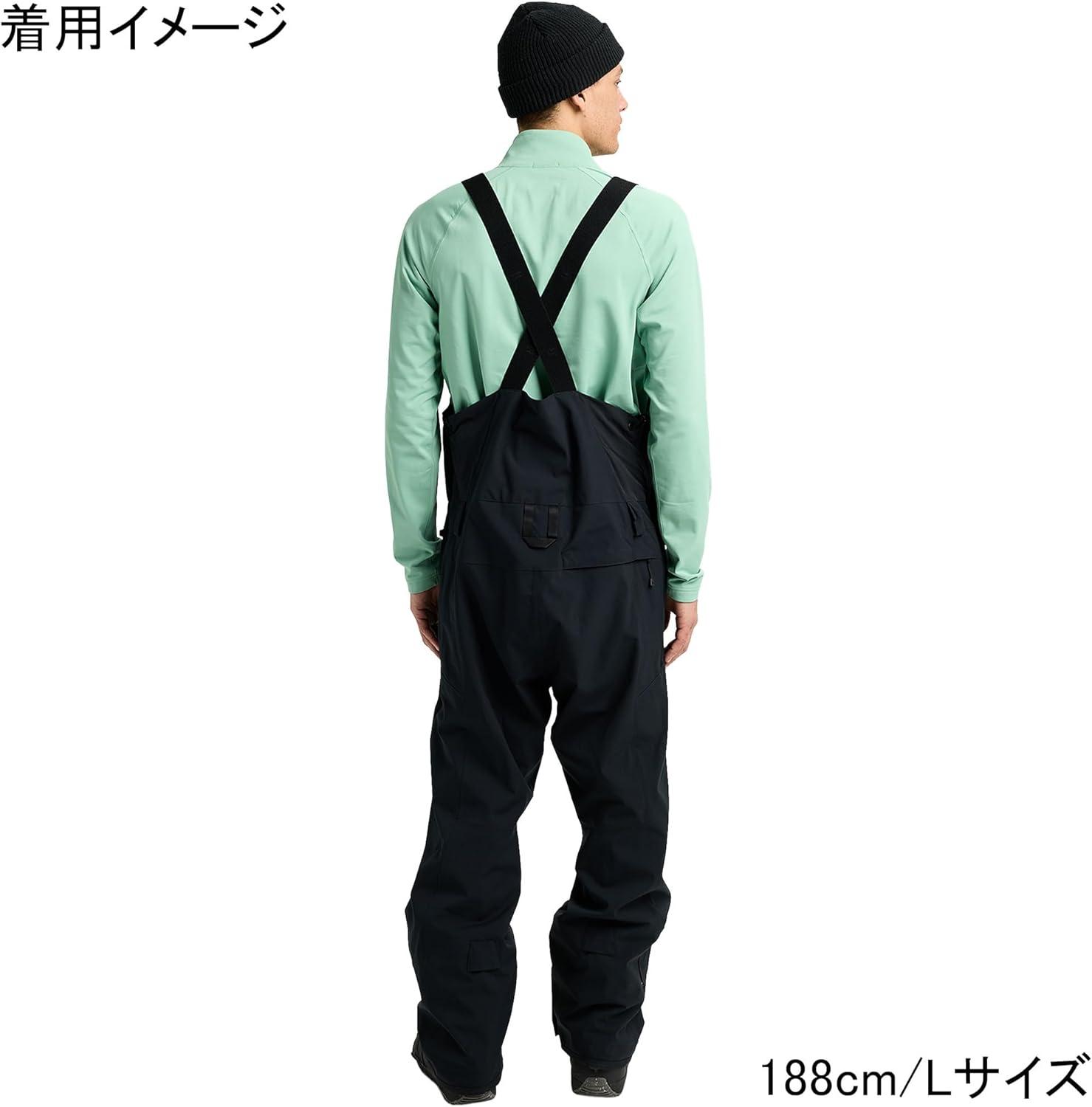 imageBurton Mens Reserve 2Layer Bib Pants Waterproof Winter Snowboard Bib Pants Perfect for LayeringTrue Black