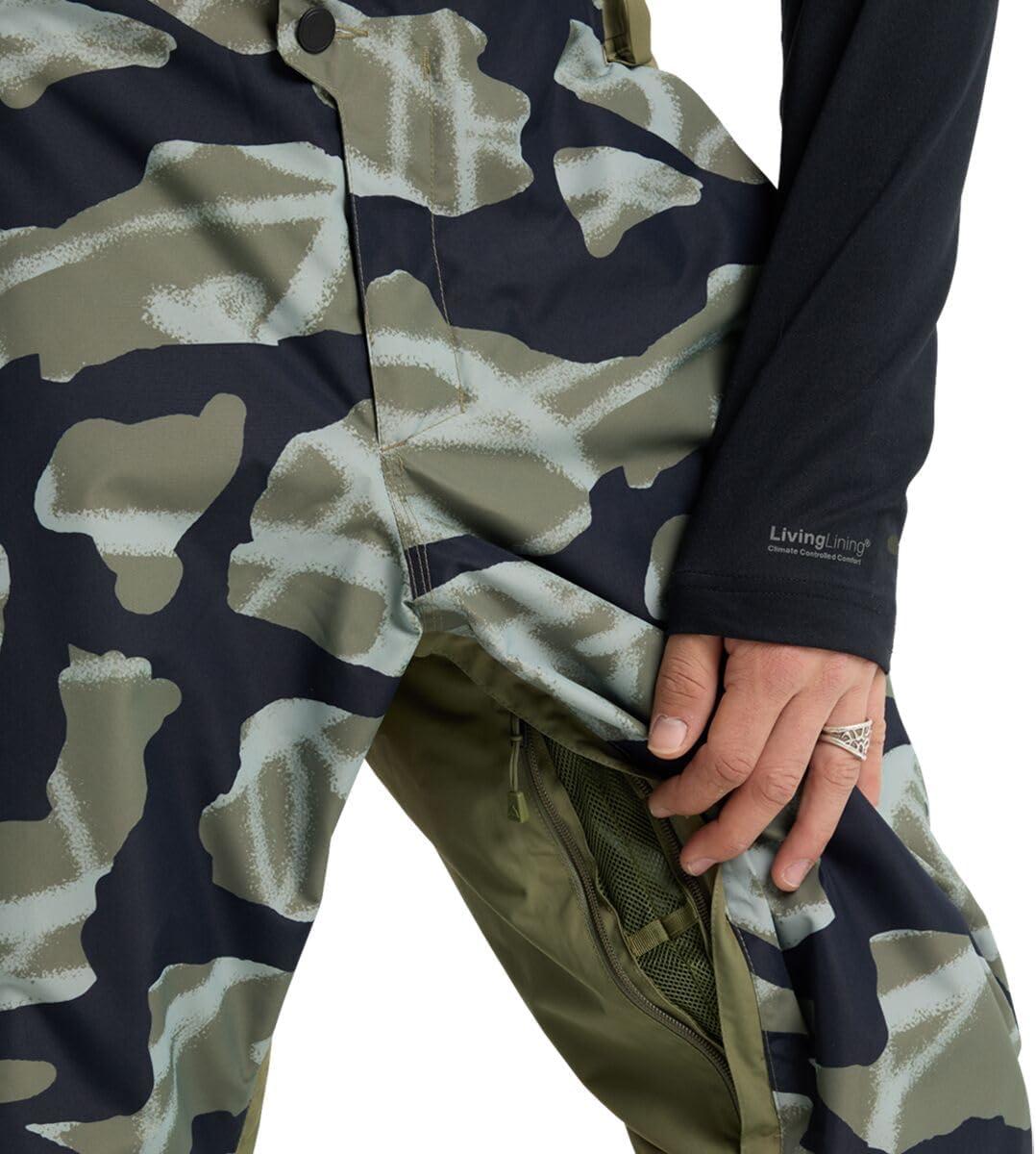 imageBurton Mens Reserve 2Layer Pants Waterproof Winter Snowboard Pants Perfect for LayeringGraffiti Camo Forest Moss