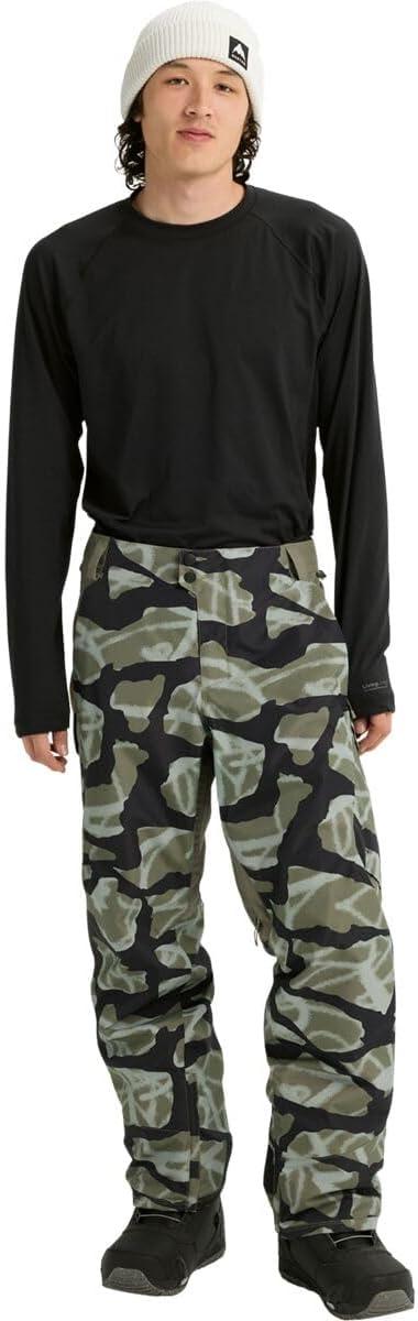 imageBurton Mens Reserve 2Layer Pants Waterproof Winter Snowboard Pants Perfect for LayeringGraffiti Camo Forest Moss