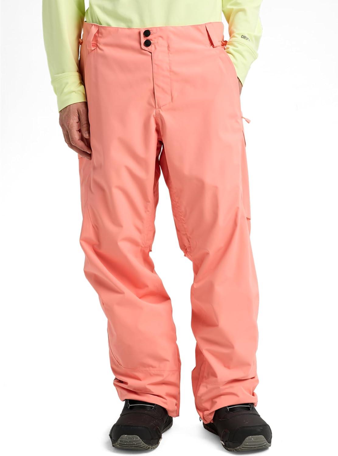 imageBurton Mens Reserve 2Layer Pants Waterproof Winter Snowboard Pants Perfect for LayeringSunrise Coral