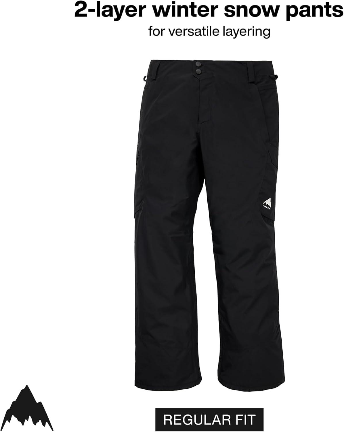 imageBurton Mens Reserve 2Layer Pants Waterproof Winter Snowboard Pants Perfect for LayeringTrue Black