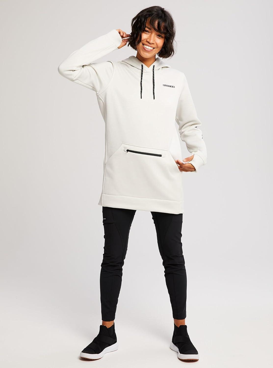 imageBurton Womens Oak Long Pullover HoodieStout White Heather