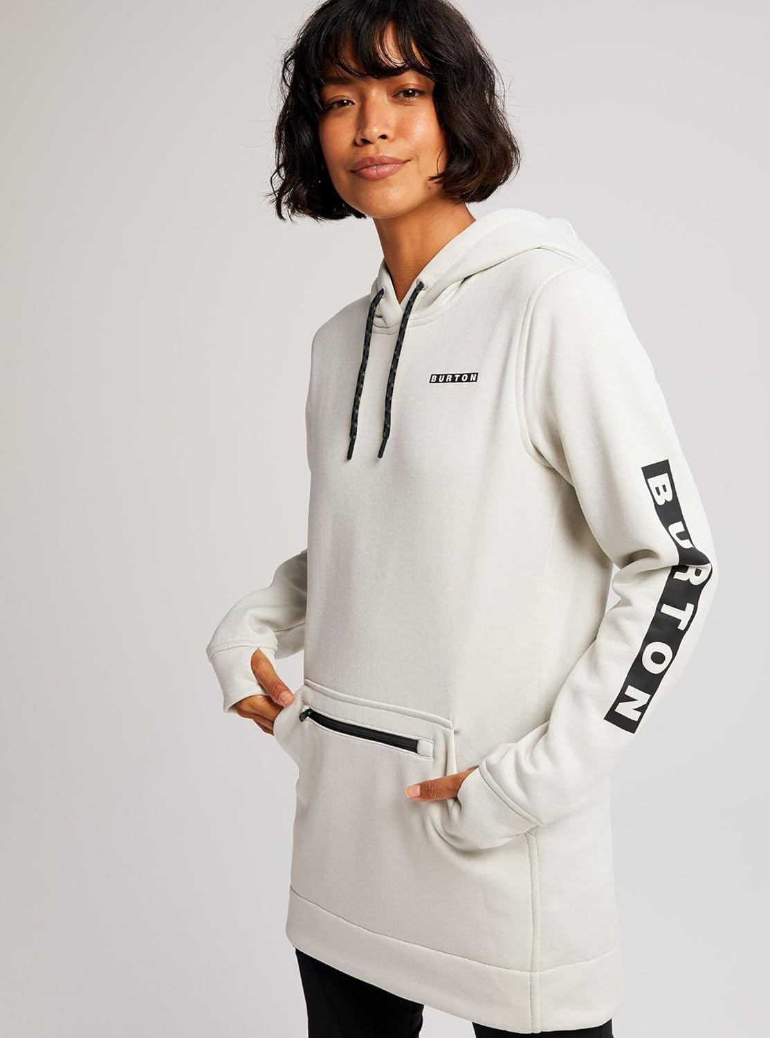 imageBurton Womens Oak Long Pullover HoodieStout White Heather