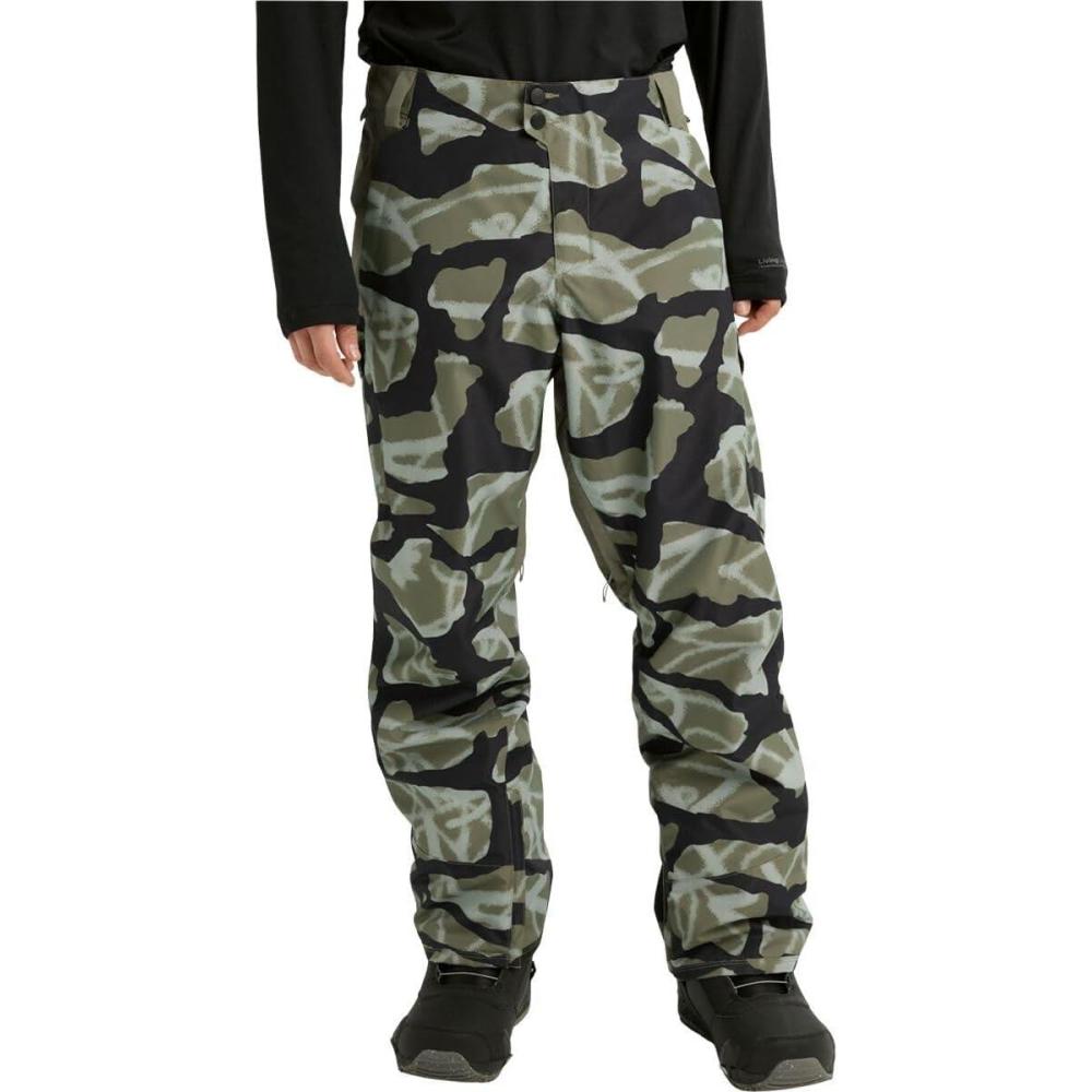 imageBurton Mens Reserve 2Layer Pants Waterproof Winter Snowboard Pants Perfect for LayeringGraffiti Camo Forest Moss