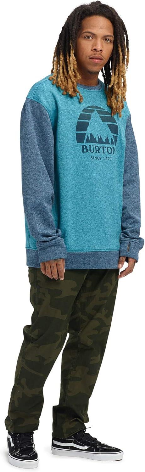 imageBurton Mens Oak Pullover CrewBlue Curaao HeatherStorm Blue Heather