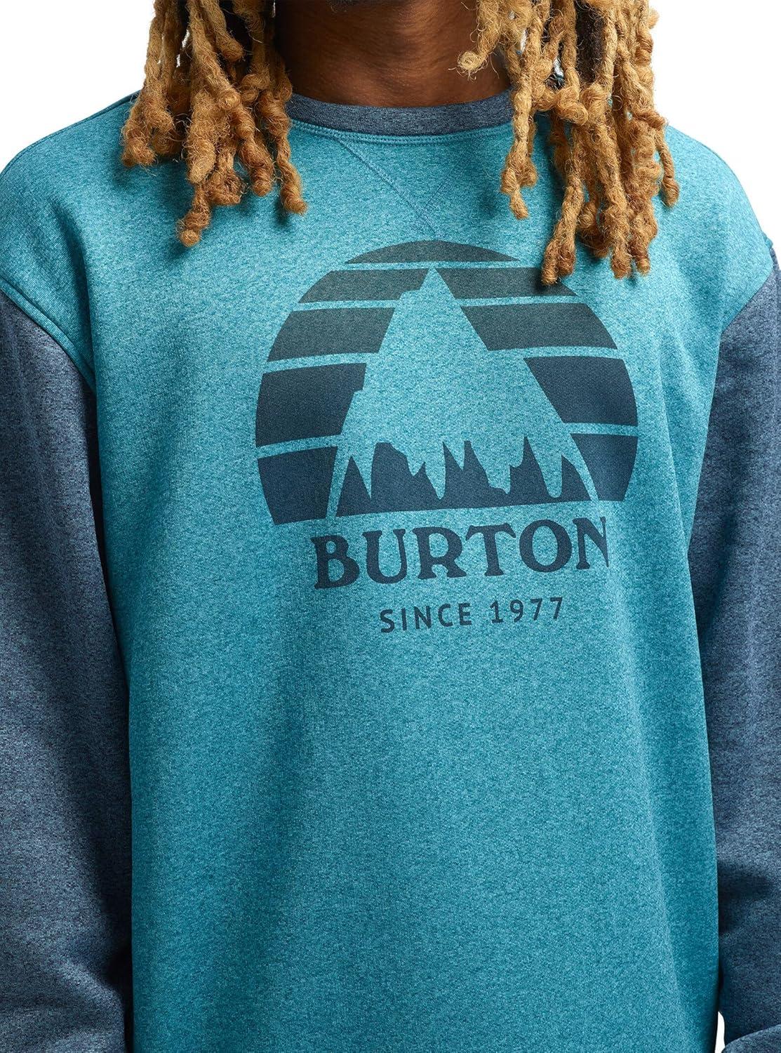 imageBurton Mens Oak Pullover CrewBlue Curaao HeatherStorm Blue Heather