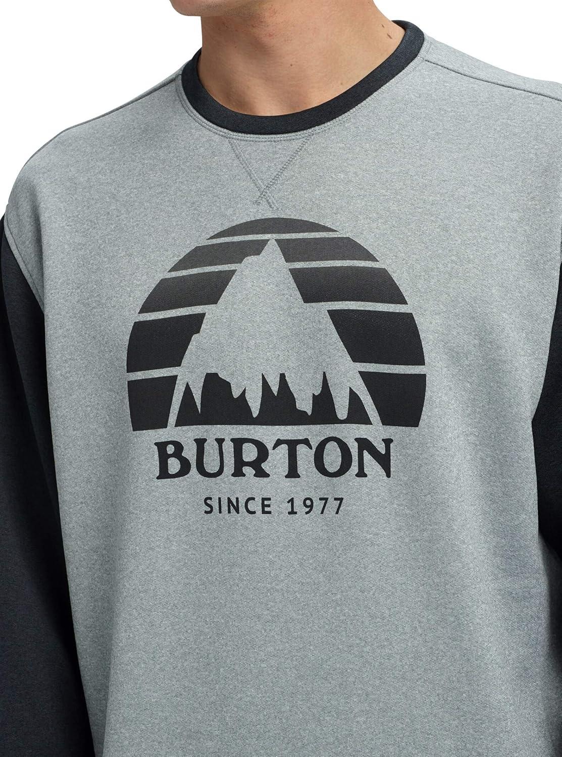 imageBurton Mens Oak Pullover CrewGray Heather True Black Heather