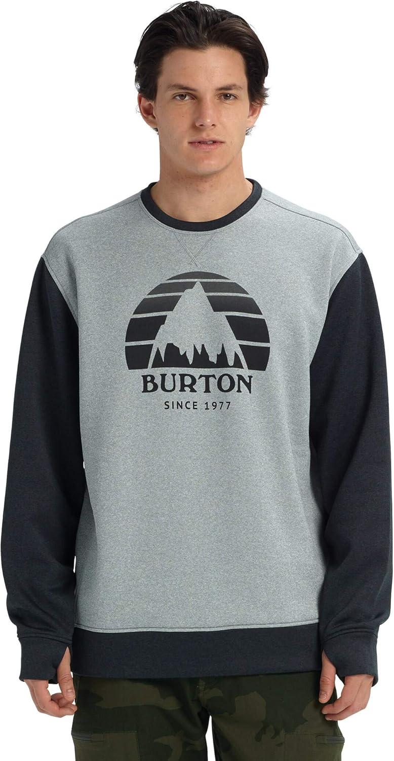 imageBurton Mens Oak Pullover CrewGray HeatherTrue Black Heather