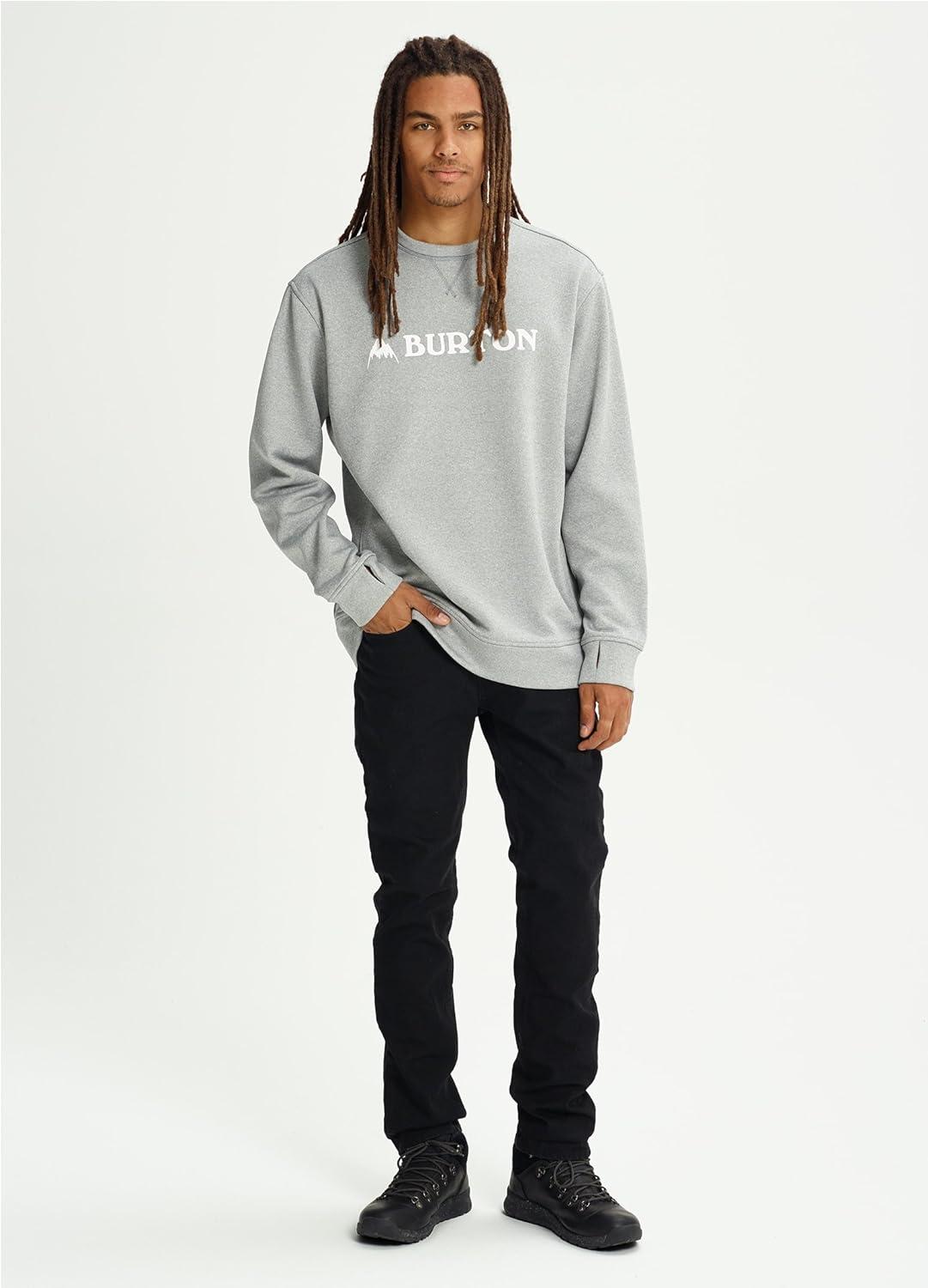 imageBurton Mens Oak Pullover CrewMonument Heather New