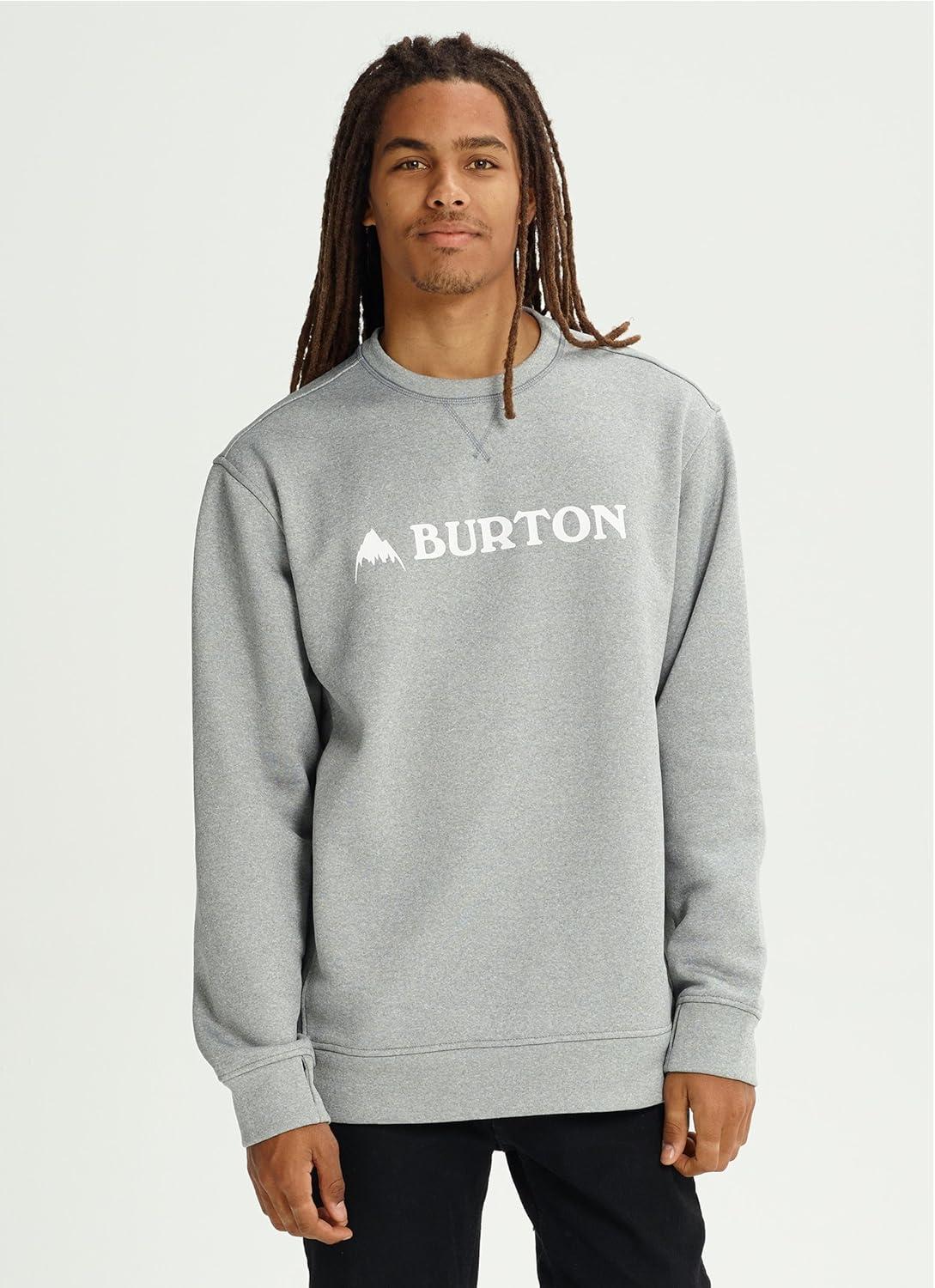 imageBurton Mens Oak Pullover CrewMonument Heather New