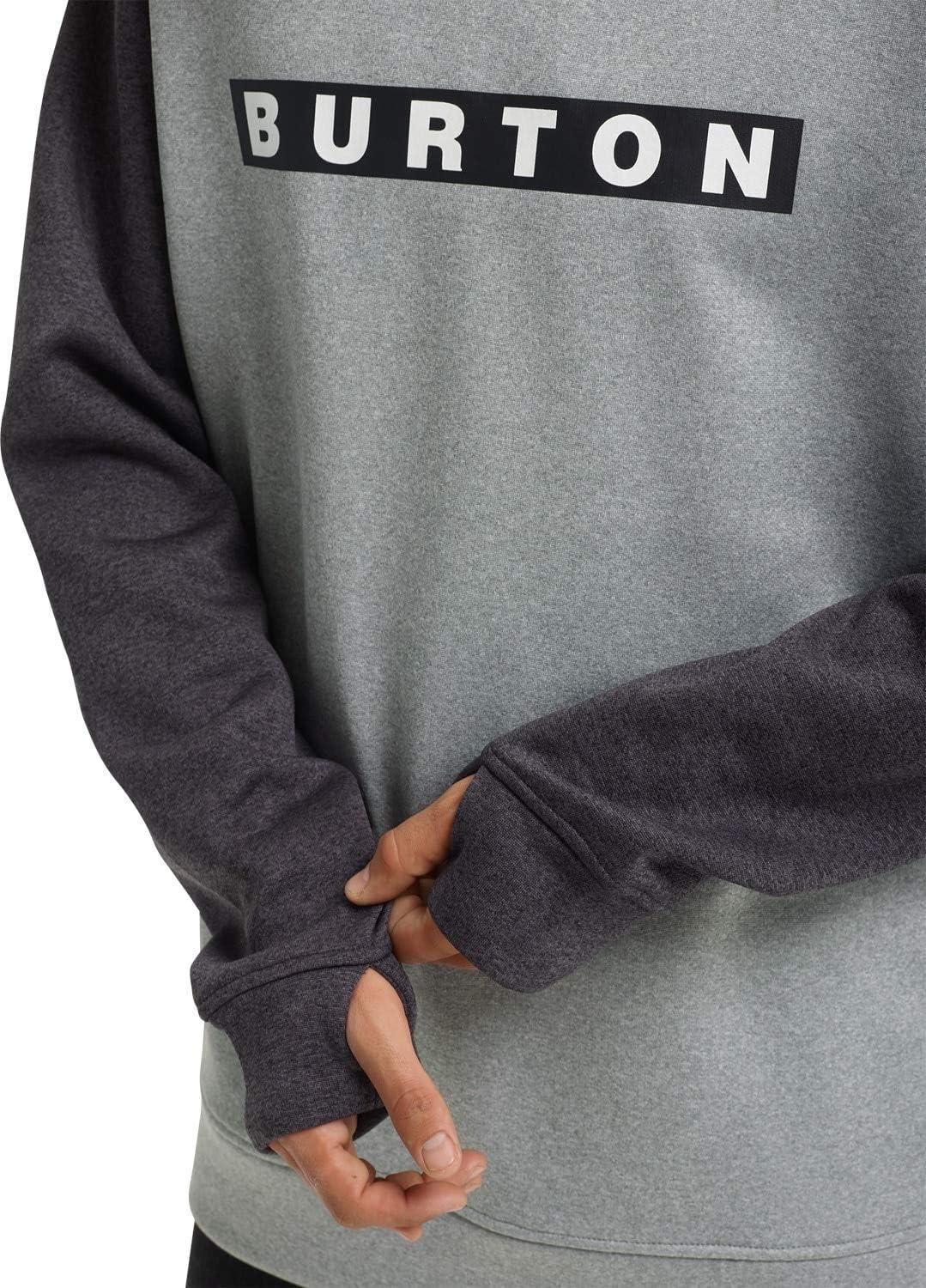 imageBurton Mens Oak Pullover CrewMonument HeatherHeather Black