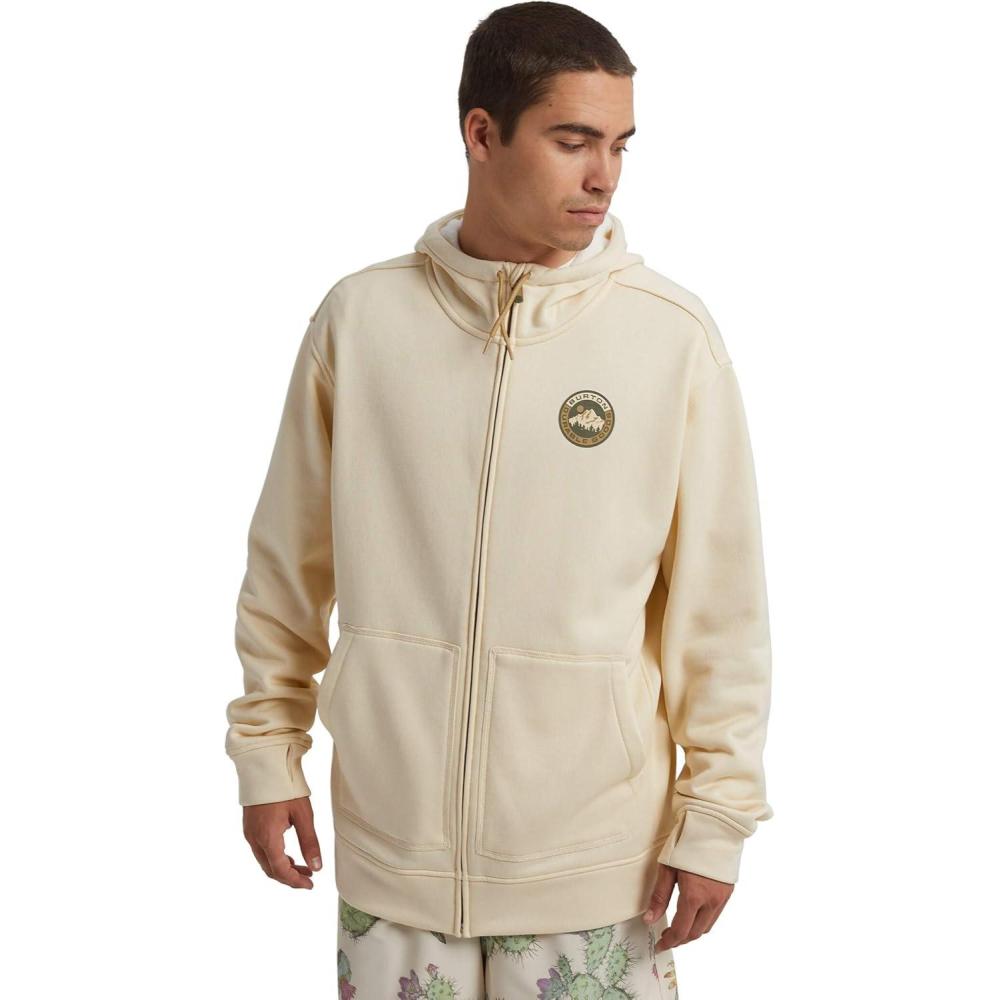 imageBurton Mens Oak FullZip HoodieCreme Brulee Heather