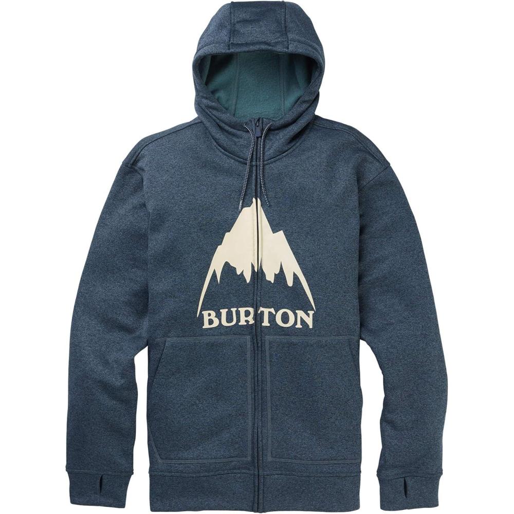 imageBurton Mens Oak FullZip HoodieDress Blue Heather