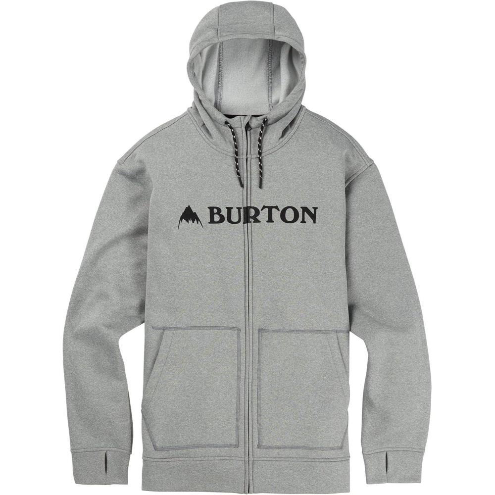 imageBurton Mens Oak FullZip HoodieMonument Heather New