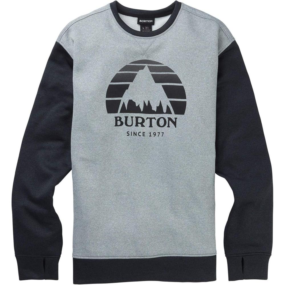 imageBurton Mens Oak Pullover CrewGray Heather  True Black Heather