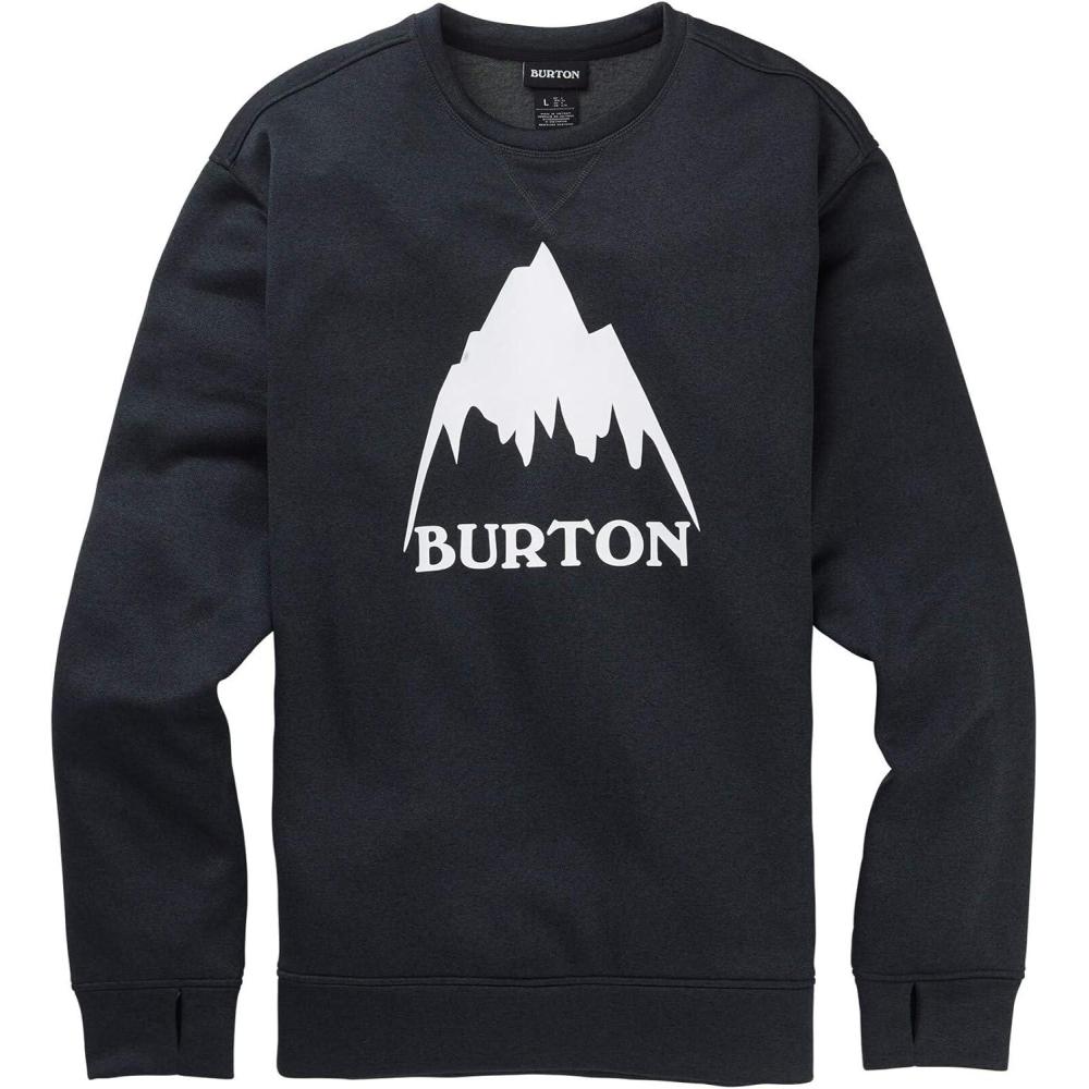 imageBurton Mens Oak Pullover CrewTrue Black Heather New
