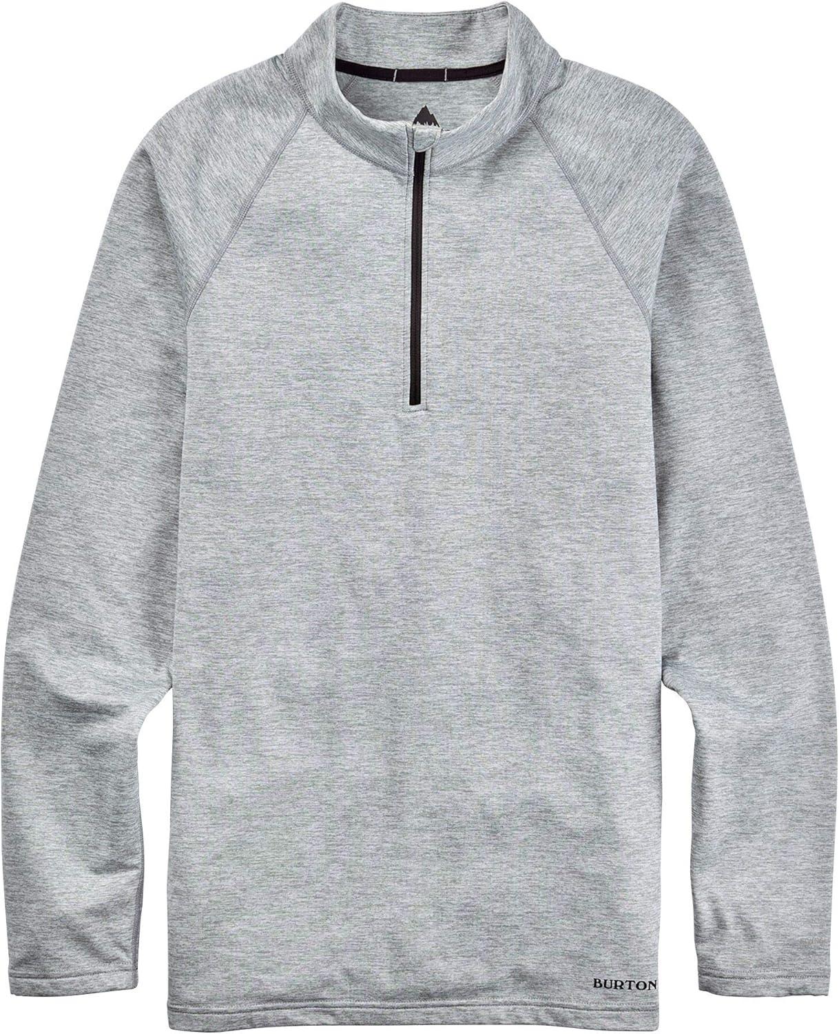 imageBurton Mens Heavyweight X Base Layer QuarterZipGray Heather