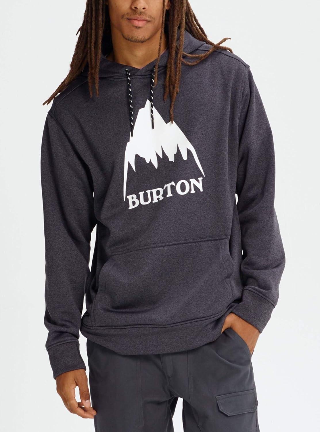 imageBurton Mens Oak Pullover HoodieHeather BlackStout White