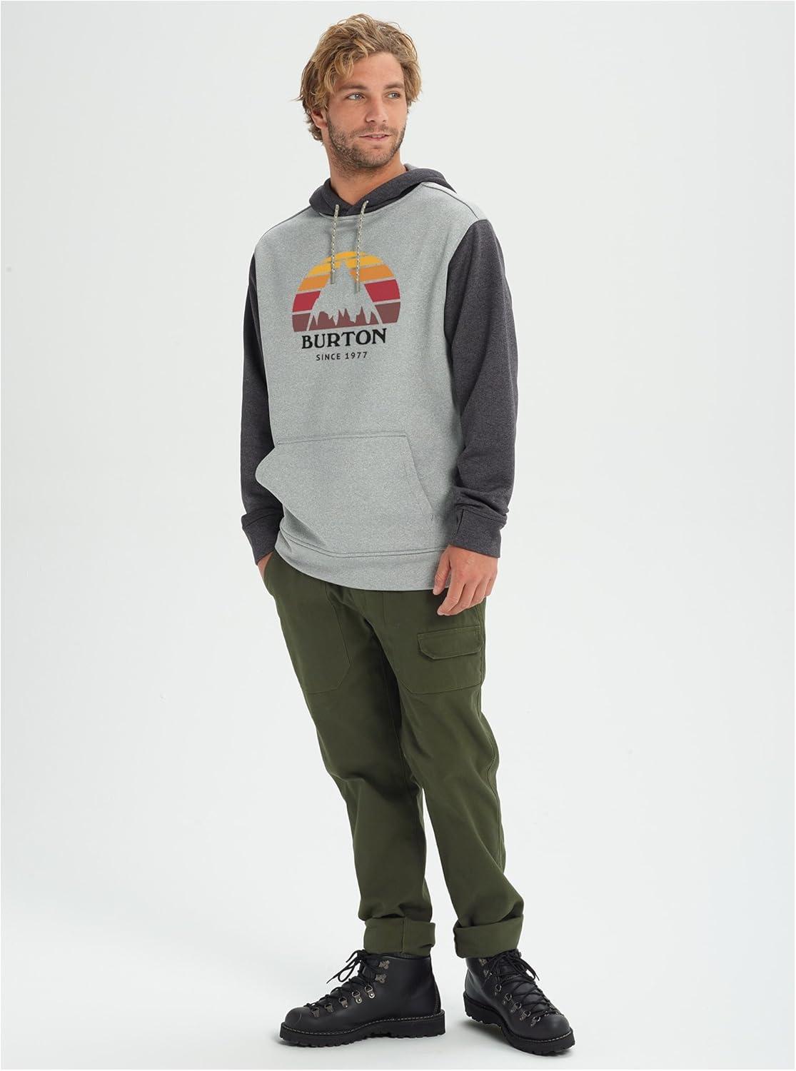 imageBurton Mens Oak Pullover HoodieMonument HeatherHeather Black New