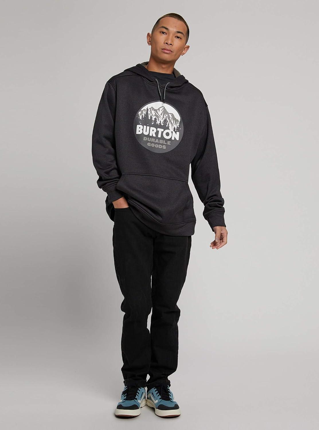 imageBurton Mens Oak Pullover HoodieTrue Black Heather 1
