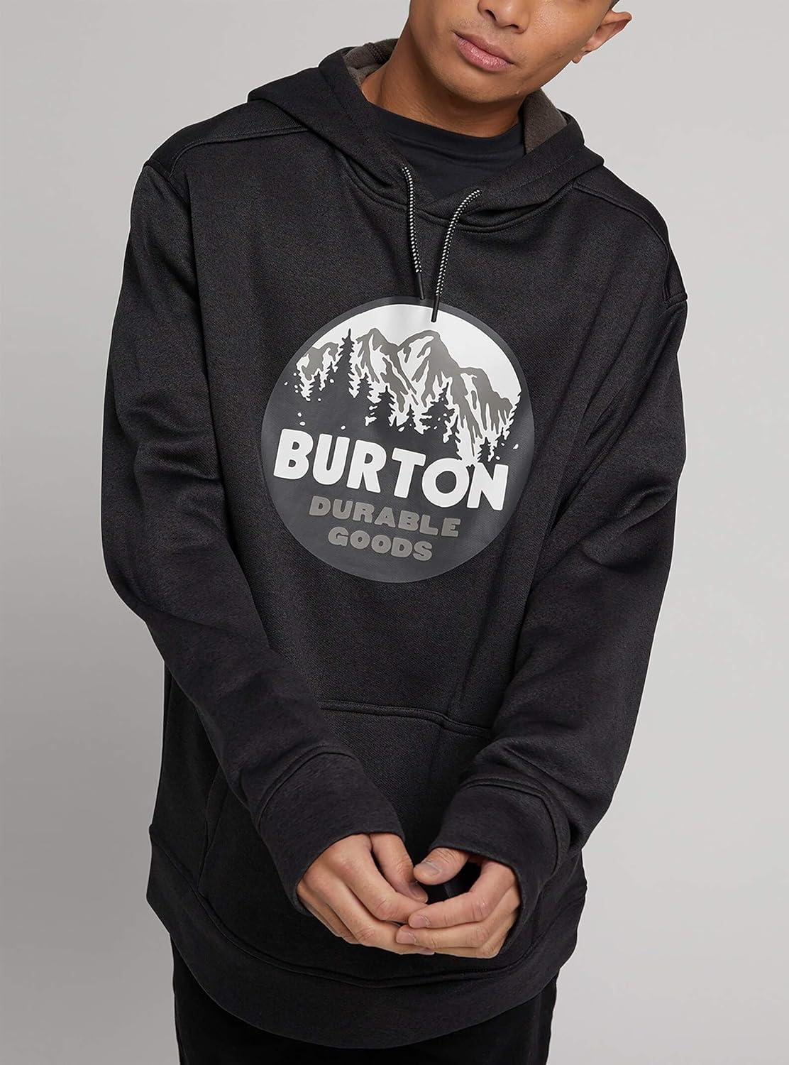 imageBurton Mens Oak Pullover HoodieTrue Black Heather 1