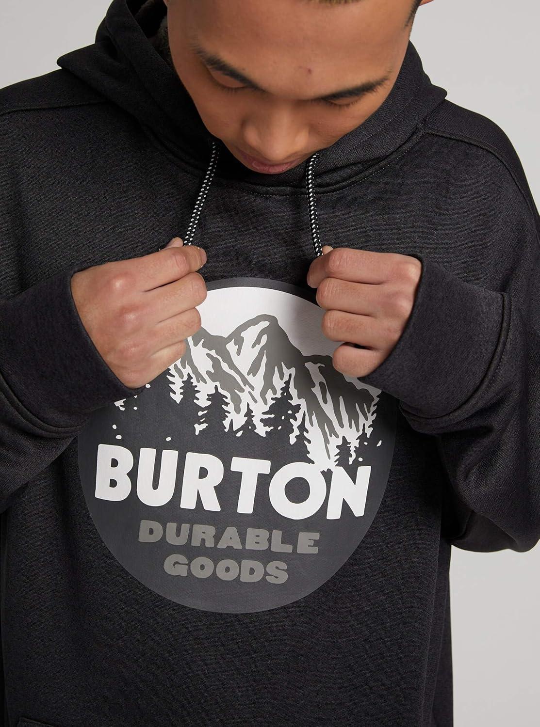 imageBurton Mens Oak Pullover HoodieTrue Black Heather 1