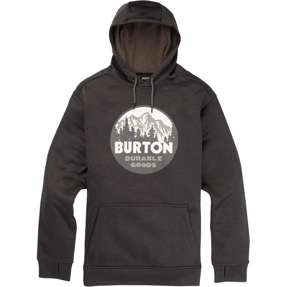 imageBurton Mens Oak Pullover HoodieTrue Black Heather 1