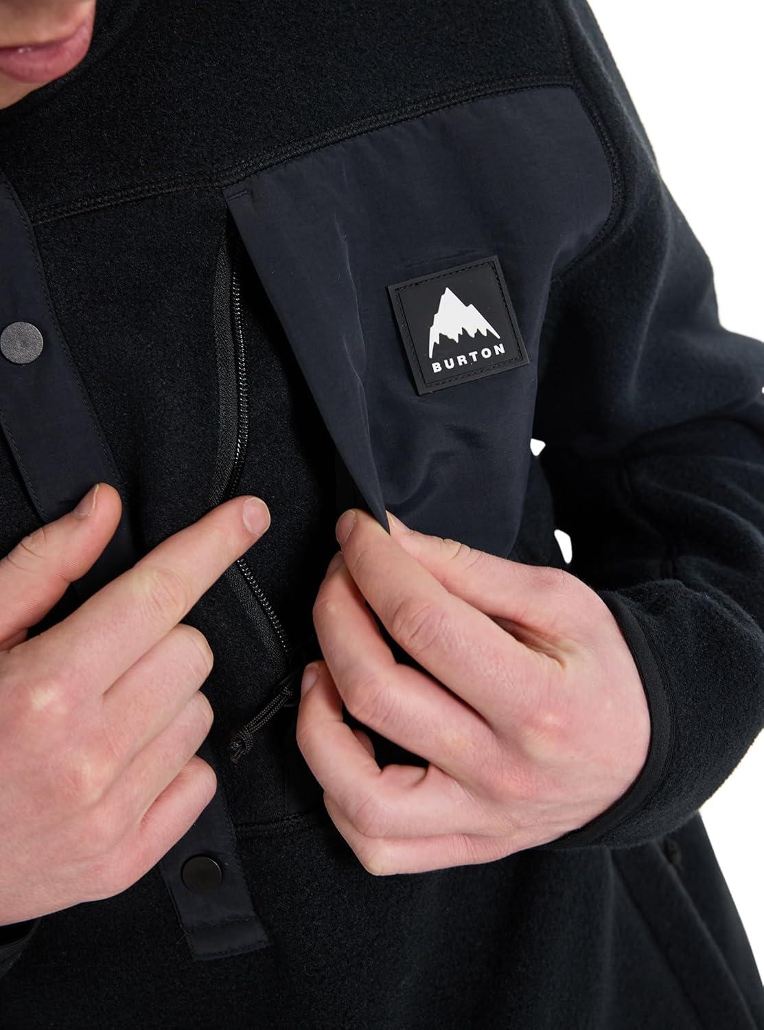 imageBurton Mens Cinder Fleece PulloverTrue Black