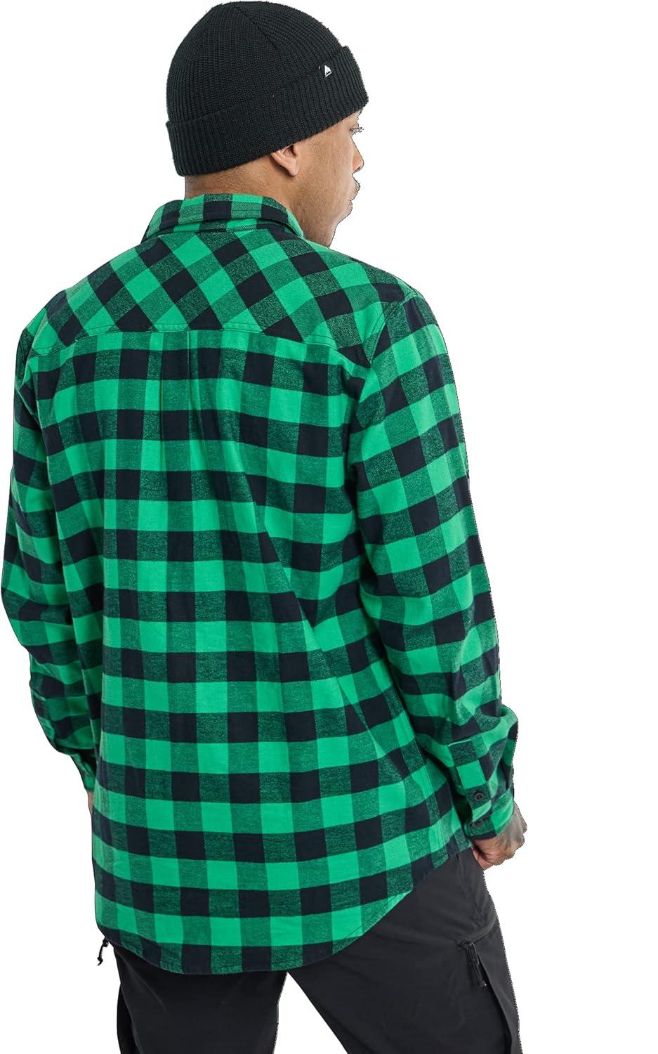 imageBurton Mens Favorite Long Sleeve FlannelClover Green Buffalo Plaid