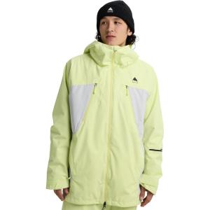 Burton Men’s Reserve 2-Layer 3-in-1 Jacket – Waterproof Winter Snowboard Jacket with Removable Liner(Glow Yellow Green/Gray Cloud)