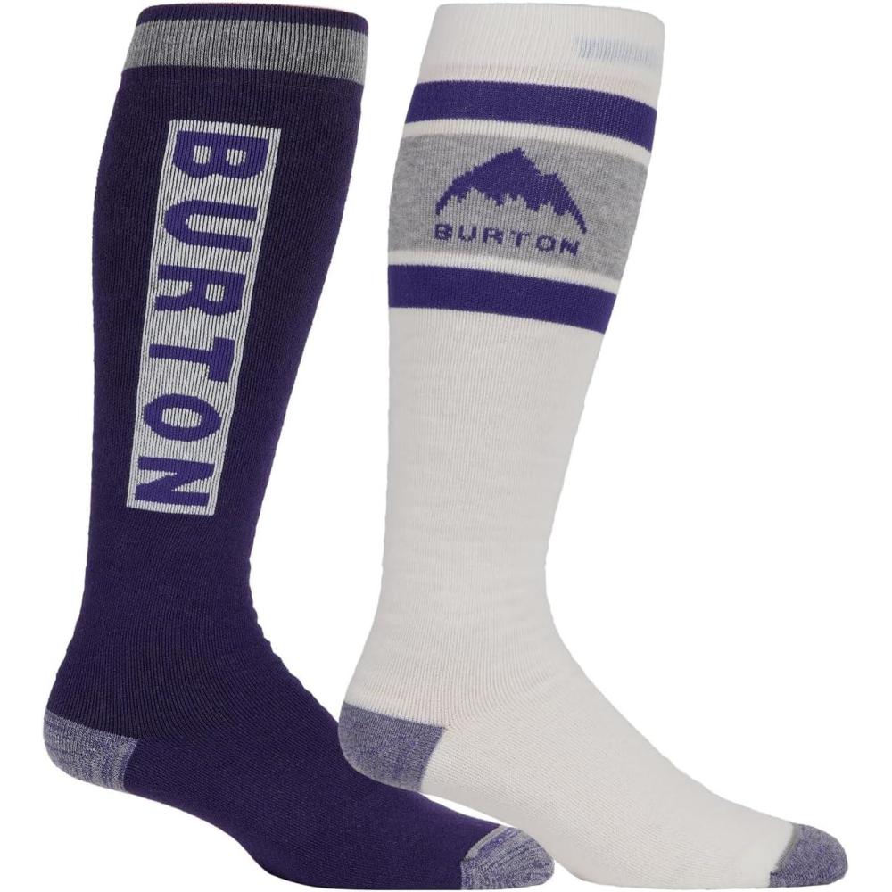 imageBurton Mens 2Pack Weekend Midweight Winter Socks  Warm Snowboard Socks with Arch Support amp Reinforced Toe amp HeelImperial Purple