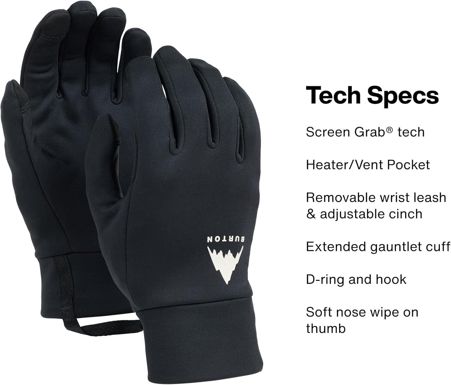 imageBurton Mens GoreTEX Insulated Mittens Waterproof Winter Snowboard Mittens with Touch Screen Tech amp Removable LinerGray Heather