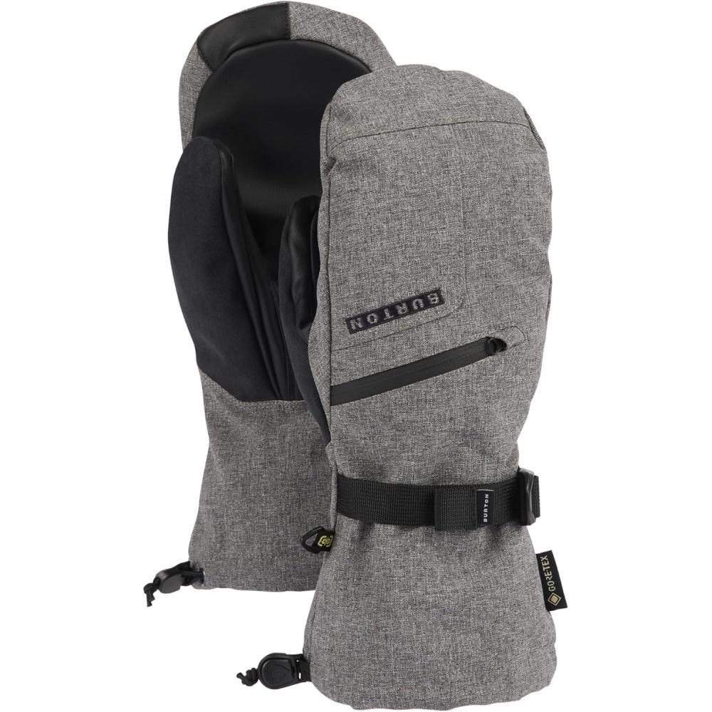 imageBurton Mens GoreTEX Insulated Mittens  Waterproof Winter Snowboard Mittens with Touch Screen Tech amp Removable LinerGray Heather