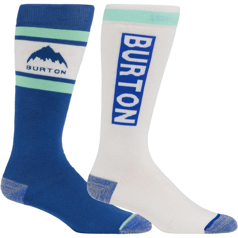 image:imageBurton Womens 2Pack Weekend Midweight Winter Socks  Warm Snowboard Socks with Arch Support amp Reinforced Toe amp HeelJake Blue  Light Teal