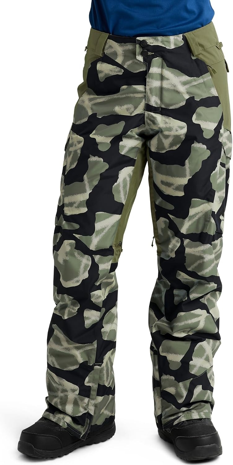 image:imageBurton Womens Reserve 2Layer Insulated Pants Waterproof Winter Snowboard PantsGraffiti CamoForest Moss