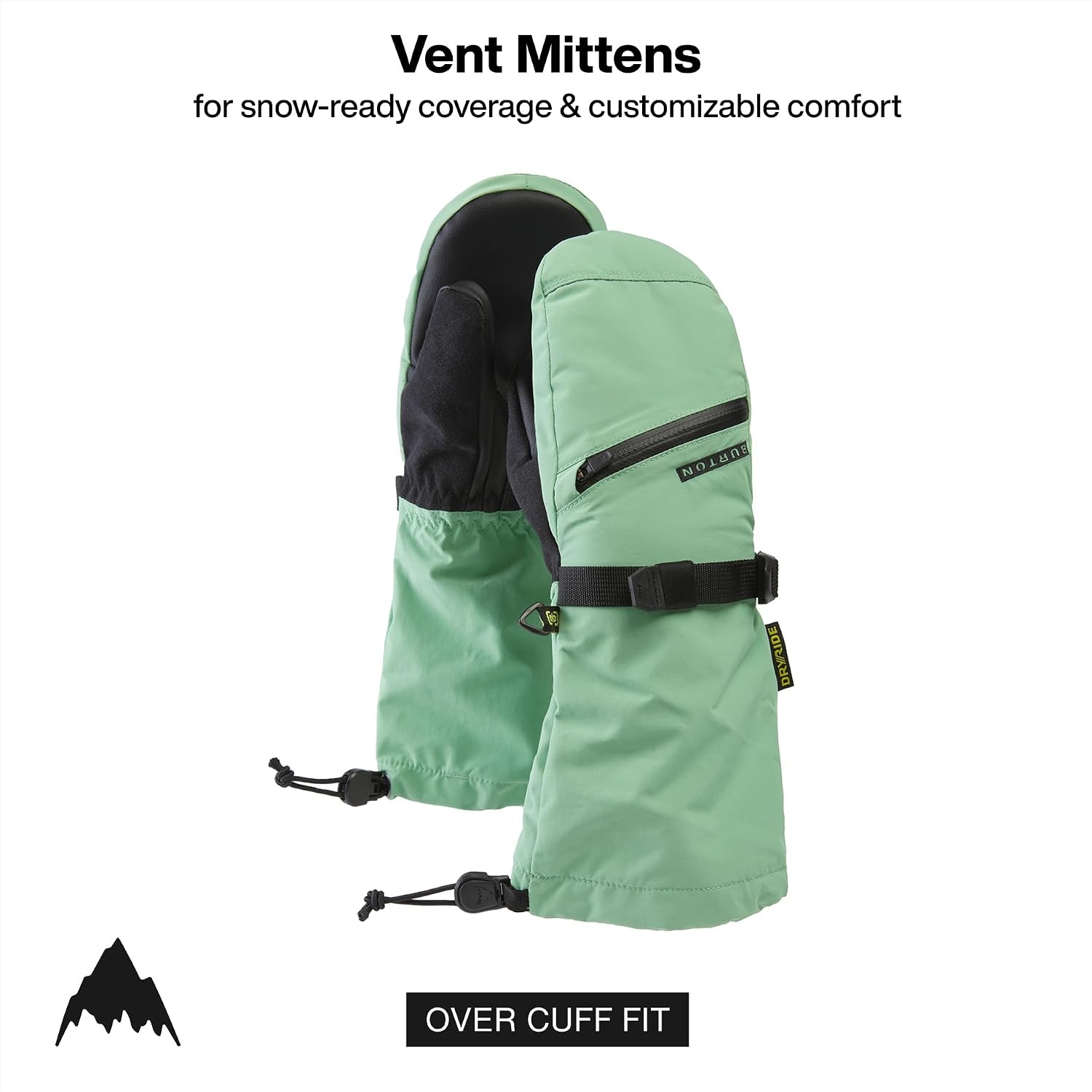 image:imageBurton Kids Vent Insulated Mittens Waterproof Winter Snowboard Mittens for Boys amp GirlsSoft Sage